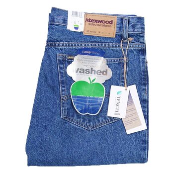 Apple Jeans Men's Straight Loose Middle-aged High Waist Deep Crotch Cotton Autumn and Winter plus size Long Pants Men's Thick