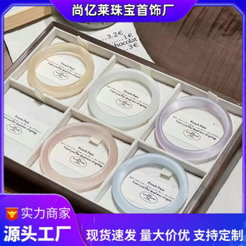 Factory Direct Supply High-End Cat's Eye Stone Bracelet White Moonlight Ice Blue Champagne Color Bracelet Glass Color Trending Hot Item