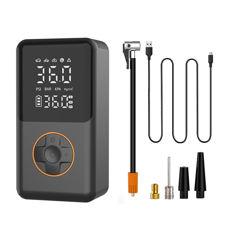 Car wireless air pump bicycle intelligent portable electric automatic charging and stopping high-power car air pump