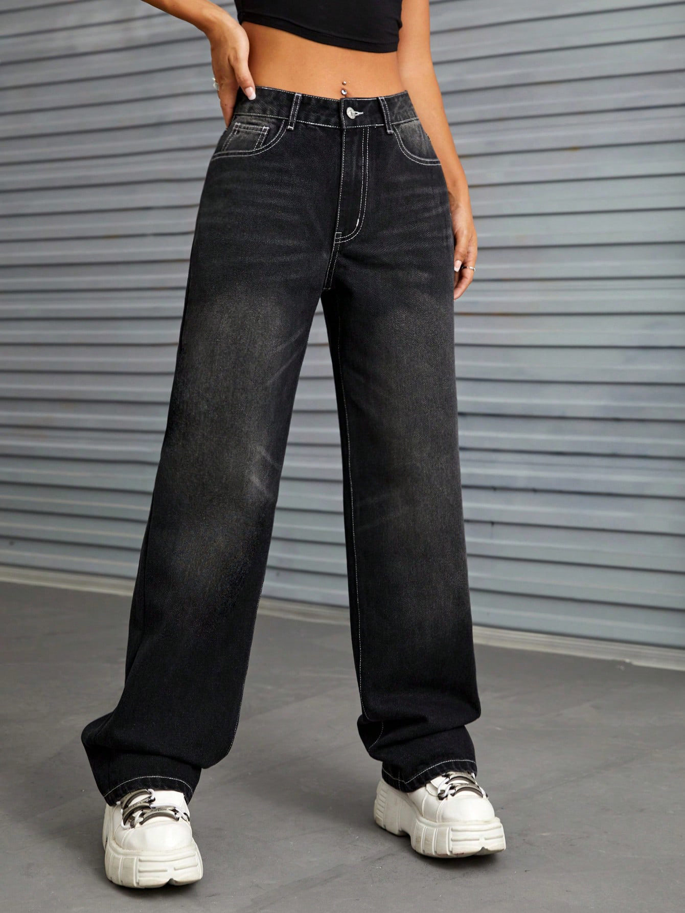 Wide Leg Denim Trousers Slim Fit Trendy Style Casual Wear Wholesale Available low MOQ fast shipping