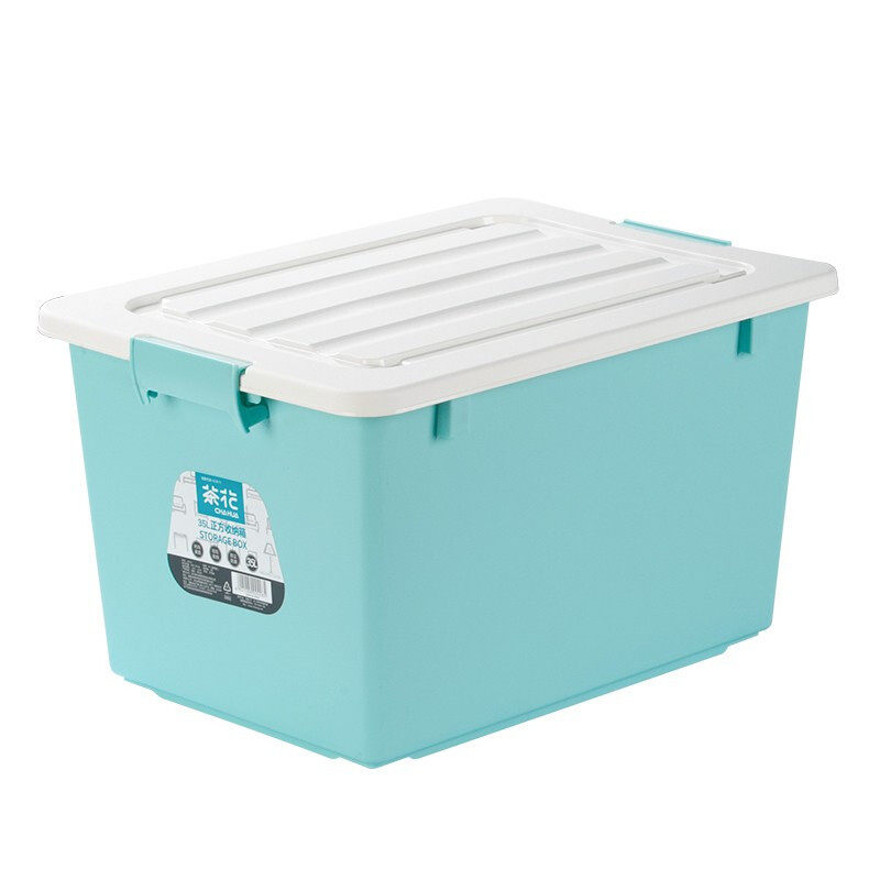 Camellia storage box 35 liters plastic thickened clothes storage box with wheels for household 28011T/28201T