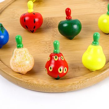 Wooden Spinning Top Kindergarten Class Training Class Primary School Students Reward Toys Small Gifts Prizes Kidsren's Birthday Sharing