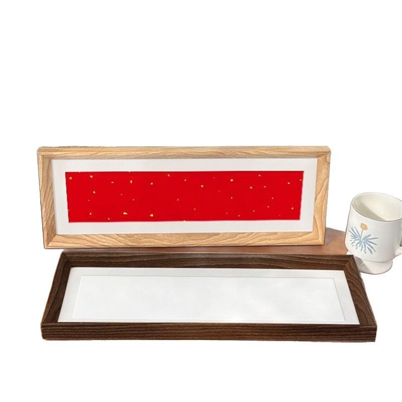 Blank Photo Frame, Handwritten DIY Work, Horizontal Version, Beveled Calligraphy and Painting Ornaments, Desktop Decoration, Creative Calligraphy Ornaments Gg