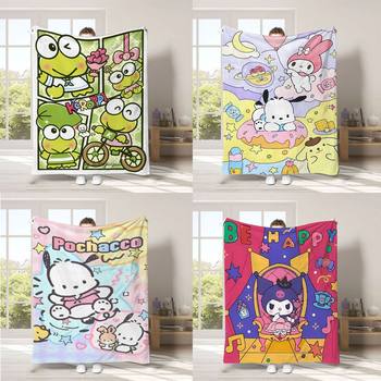 Cross-border Cartoon Children's Sanrio Flannel Blanket Digital Printed Blanket Four Seasons Air-conditioning Blanket Lunch Break Blanket