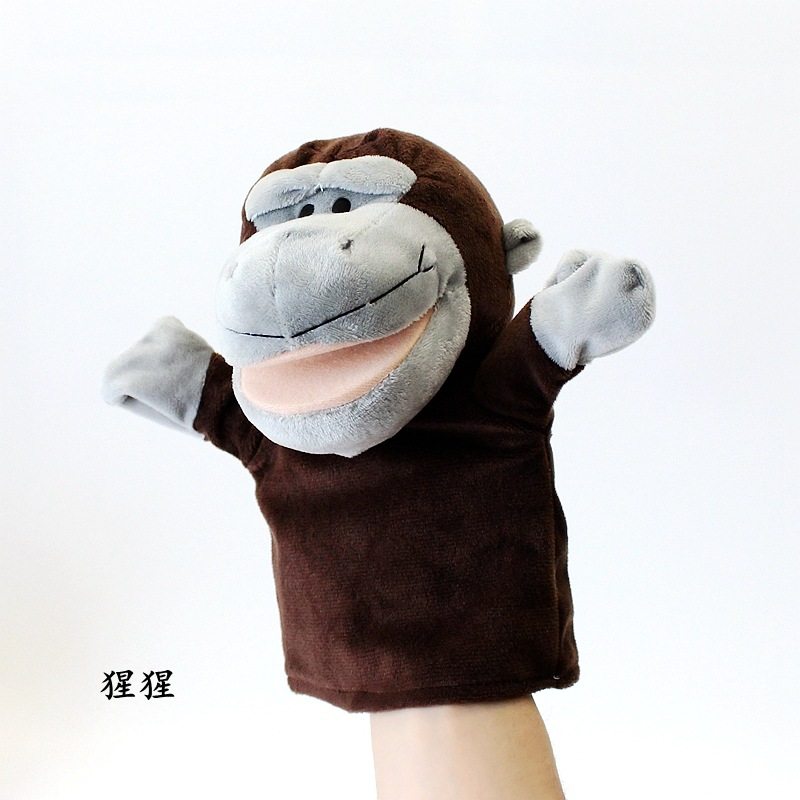 可张嘴卡通动物毛绒手偶亲子玩具嘴巴能动 多种款式 跨境现货混批