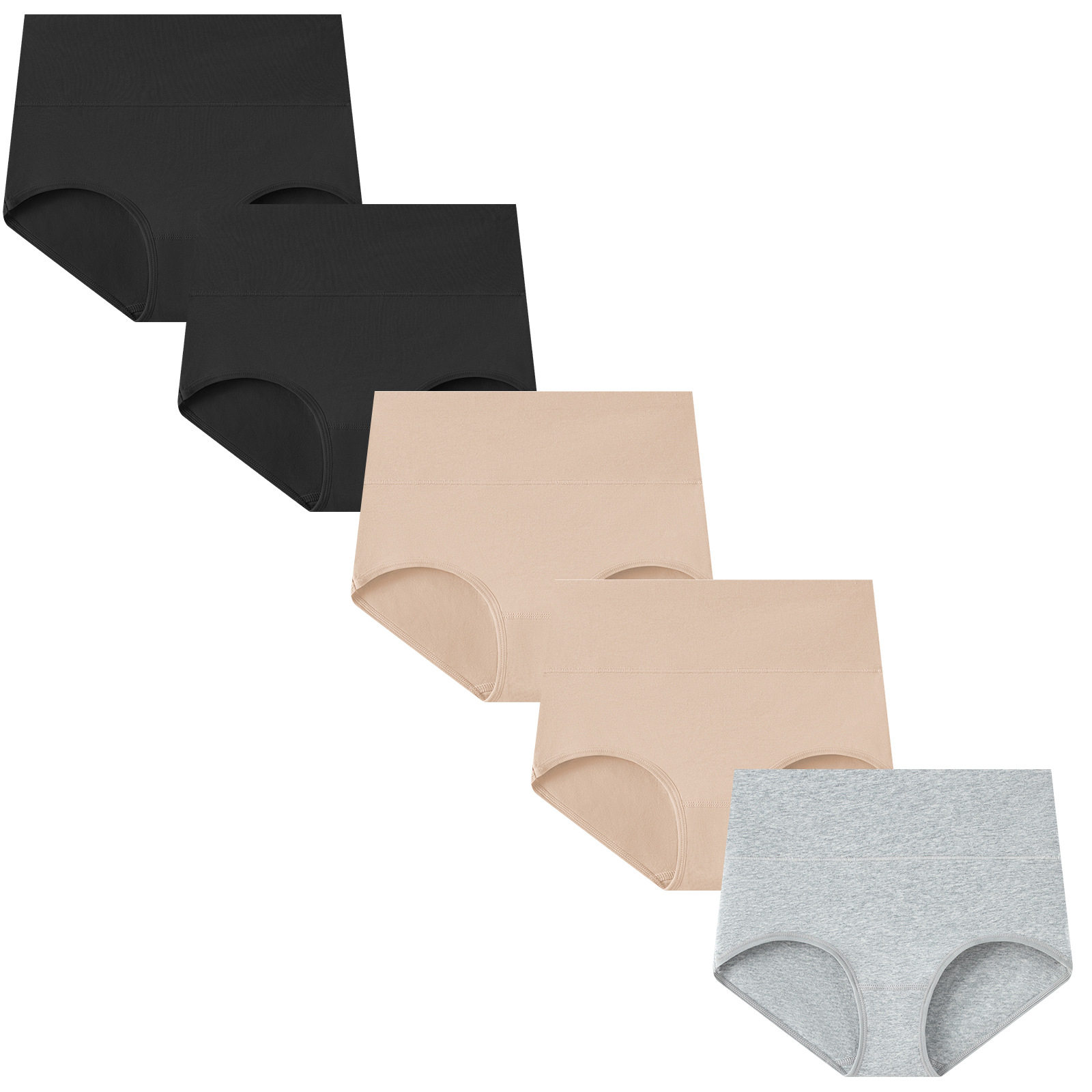 跨境欧码美码外贸女士内裤纯棉加大码高腰收腹内裤亚马逊爆款热卖