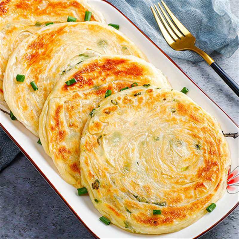Scallion Pancake Hand Cake Old Shanghai Breakfast Food Semi-Finished Thousand Layer Scallion Pancake Family Pack Wholesale