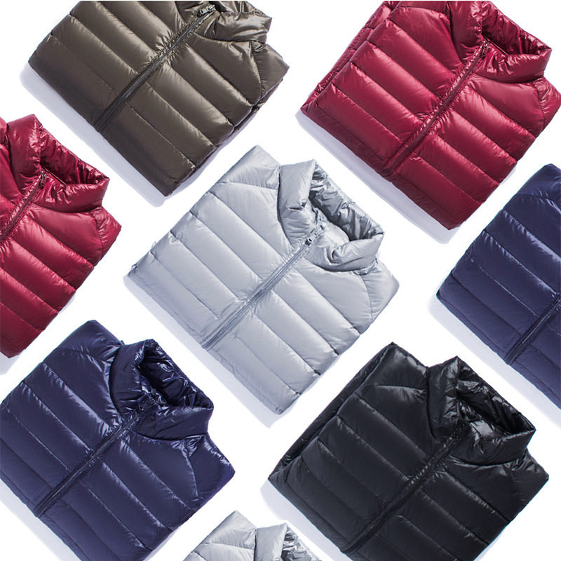 Lightweight Down Jacket Men's Short Autumn and Winter Young and Middle-aged Large Size Ultra-thin Lightweight White Duck Down Casual Jacket