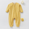 Baby de velvet mid-open jumpsuit autumn clothes Spring and Autumn Winter pajamas baby long-sleeved romper bottoming jumpsuit warm