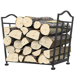 Amazon Hot Sale Metal Wrought Iron Wood Storage Rack Wood Stacking Rack Firewood Rack Wood Storage Rack