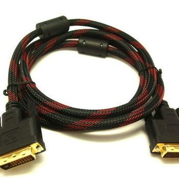 With net DVI line DVI to DVI gold-plated woven net double magnetic ring computer connected to TV line 1.5 meters