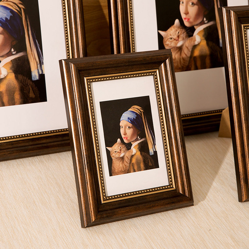 American retro small photo frame 8 inch 6 inch 7 wash photo frame frame A3A4 Wall