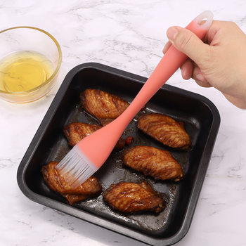 Food-Grade High-Temperature Resistant Oil Brush for Kitchen Pancakes, Barbecue Sauce Brush, Household Silicone Non-Shedding Baking Brush with Integrated Bottle