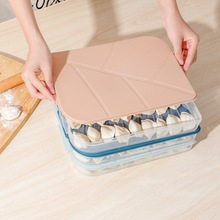 Q6009 Dumpling Storage Box Household Food Grade Refrigerator Special Frozen Plastic Box Egg Box Wonton Preservation