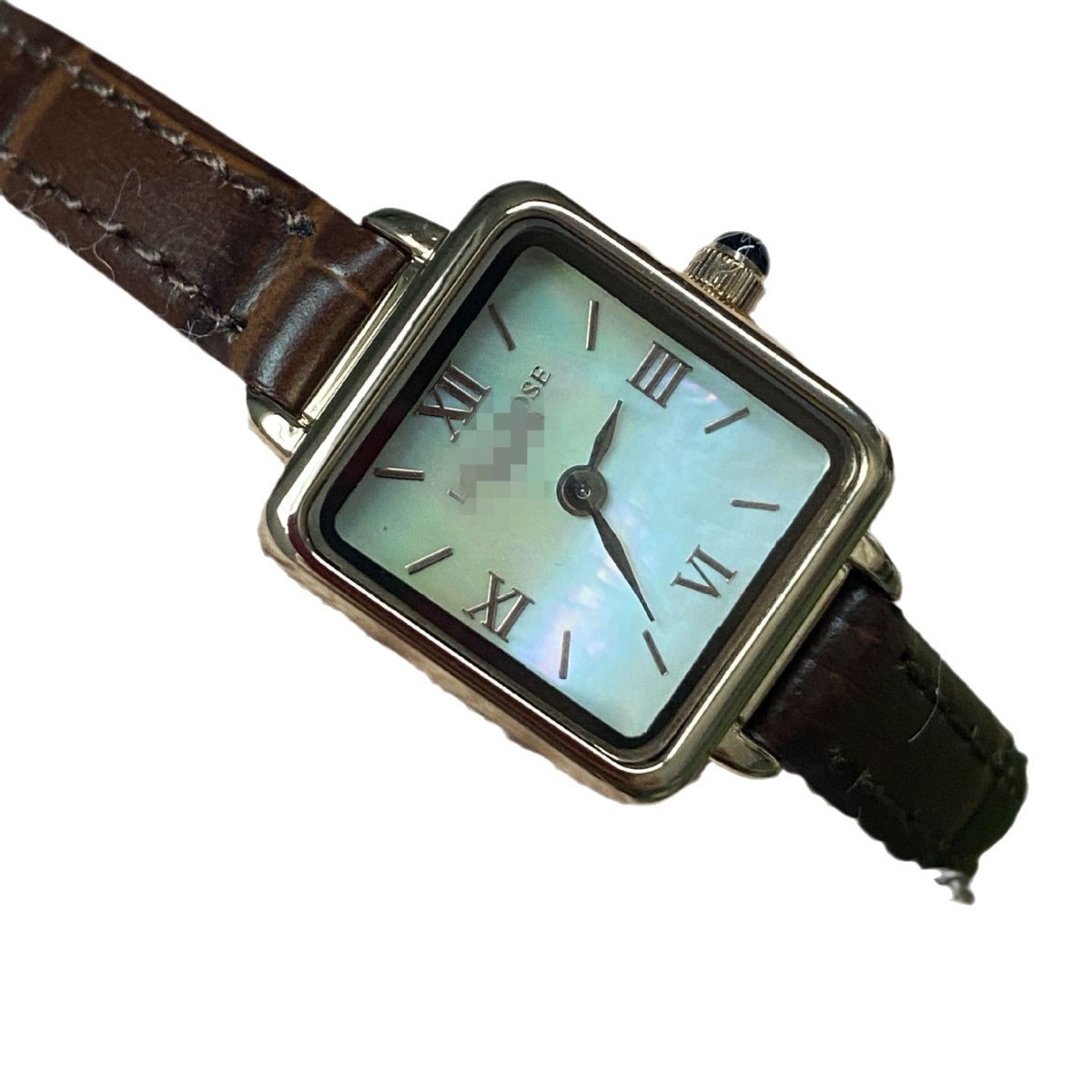 Lola Small Brown Watch Small Green Watch Quartz Elegant Square Women's Watch Cowhide Ins Korean Style Xiaohongshu Recommended