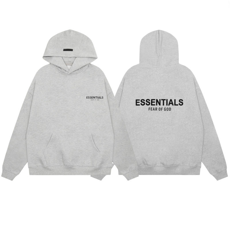 秋冬FOG复线ESSENTIALS植绒字母连帽衫卫衣 男女情侣宽松加绒外套