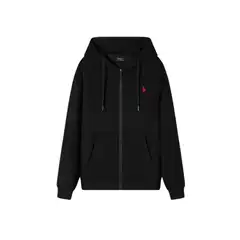 Embroidered Pony Sweatshirt Men's Spring and Autumn Hooded Cardigan Polo Jacket Casual