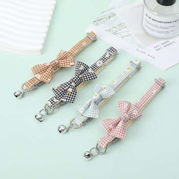 Pet Collar Cat Collar Anti-suffocation Ultra Light Daisy Bow Puppy Dog Collar Adjustable Factory Wholesale