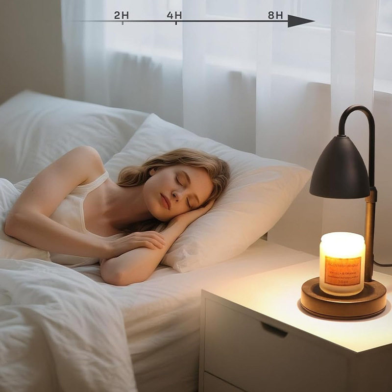 Aromatherapy Lamp Melted Wax Lamp Fragrance Warm Retro Melted Candle Lamp Bedroom Bedside Black Night Light Atmosphere Table Lamp Wholesale
