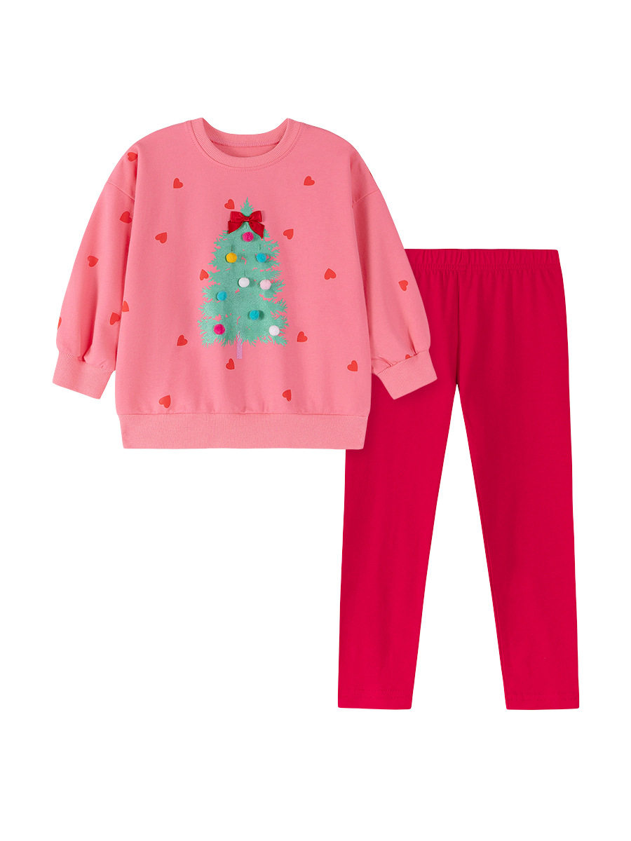 Nouvel ensemble fille Noël, tenue enfant style, vente en gros vêtements bébé automne