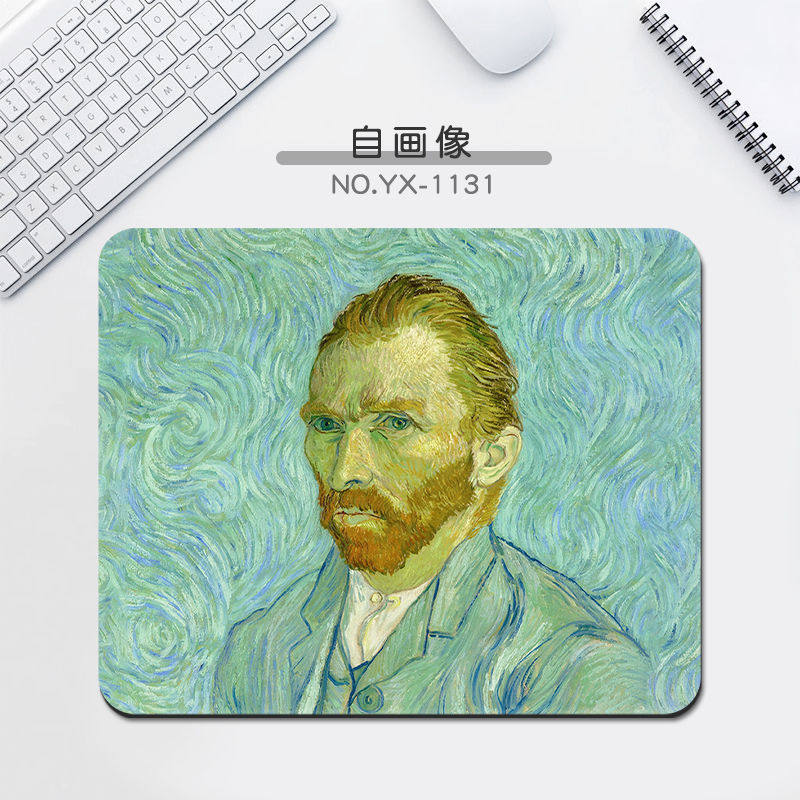 Van Gogh Oil Painting Mouse Pad Student Desk Pad small size Thickened Wrist Pad Creative Game E-sports Keyboard Pad