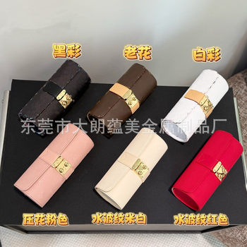 New High-End Watch Box Jewelry Storage Barrel-Shaped Wear-Resistant Leather Light Luxury Large Capacity Exquisite Business Storage