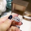 White gold [single circle wide version full of diamonds]