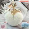 Hot Selling Plush Peach heart keychain love hair ball keychain pendant ladies bags car ornaments wholesale