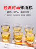 Tempered glass beer glass household creative drinking cup water Cup commercial octagonal cup small size KTV bar dedicated