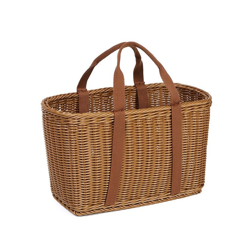 Rattan Cloth Bag Hand Basket Hand Basket Gift Basket Flower Basket Fruit Basket Vegetable Basket Shopping Basket Tram Hanging Basket