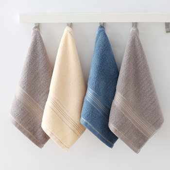 Pure Cotton Square Towel Household Thickeneded and Soft 32 Strands Kidsren's Face Towel Embroidered Logo Manufacturer Wholesale Cotton Square Towel