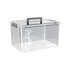 Transparent Portable Storage Box Moving Clothes Clothing Books Toy Snacks Plastic Thickened Finishing Storage Box