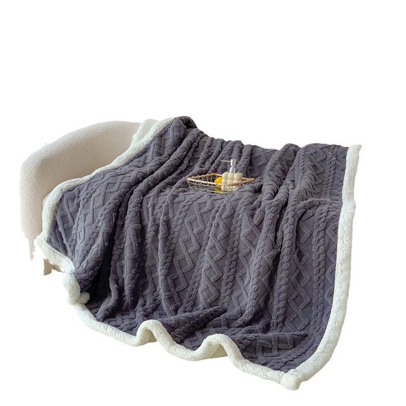 Winter Thickened Double Layer Tafel Blanket Advanced Texture Office Nap Blanket Sofa Blanket Factory Outlet