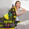 Softball Fans Gift Blanket Soft and Comfortable Flannel Warm Home Essential Printed Blanket for Men and Women Gift