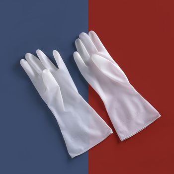 Dishwashing Gloves for Women Durable Household Kitchen Latex Thickeneded Cleaning Artifact Housework Laundry Rubber Leather Waterproof