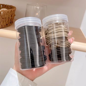 New canned wide-brimmed hair rope thick towel ring high elastic ball head ponytail Jacquard head rope seamless hair ring