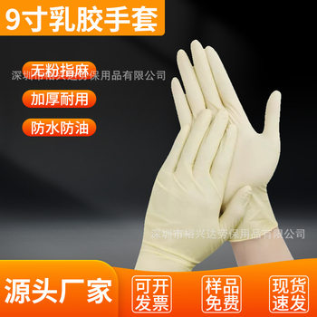 Disposable Rubber Gloves, Non-Slip, Wear-Resistant, Thickened, Protective for Electronics Workshops, Beauty and Nail Care, Powder-Free Latex Gloves