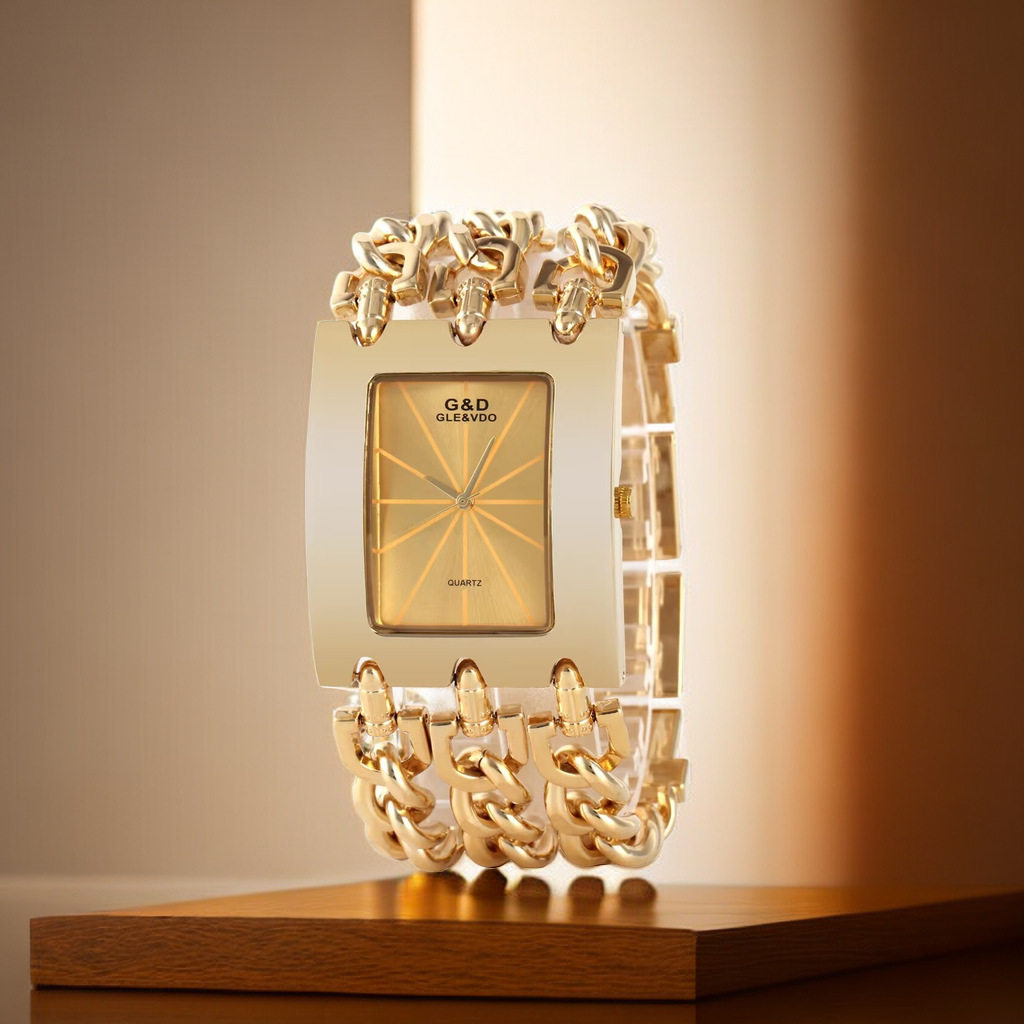 G & D gaishideng foreign trade cross-border hot three-chain European and American hot men's watch large large Dial Square watch