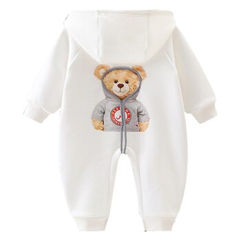 Baby Jumpsuit Spring and Autumn Outfit Baby Romper Newborn Minnie Velvet One-Piece Clothing Pajamas Autumn Long-Sleeved