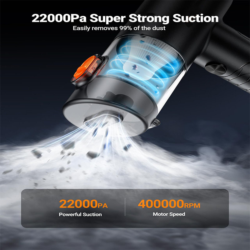 Cross-Border New Car Vacuum Cleaner with Inflatable High Suction Power, Car-Specific Handheld Small Portable Car Vacuum Cleaner