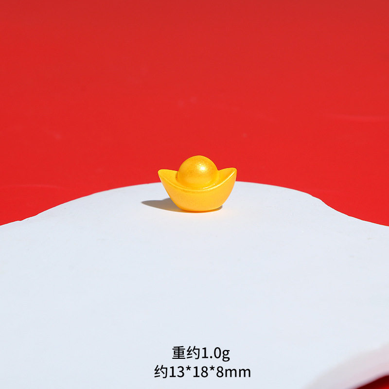 新年大小金元宝发财灯笼树脂奶油胶diy饰品配件桌面车载装饰摆件