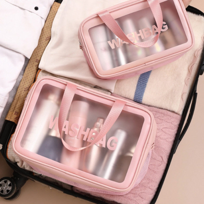 Dry and Wet Separate Cosmetic Bag Multifunctional Portable Travel Wash Bag Large Capacity Waterproof Skin Care Storage Bag New Style