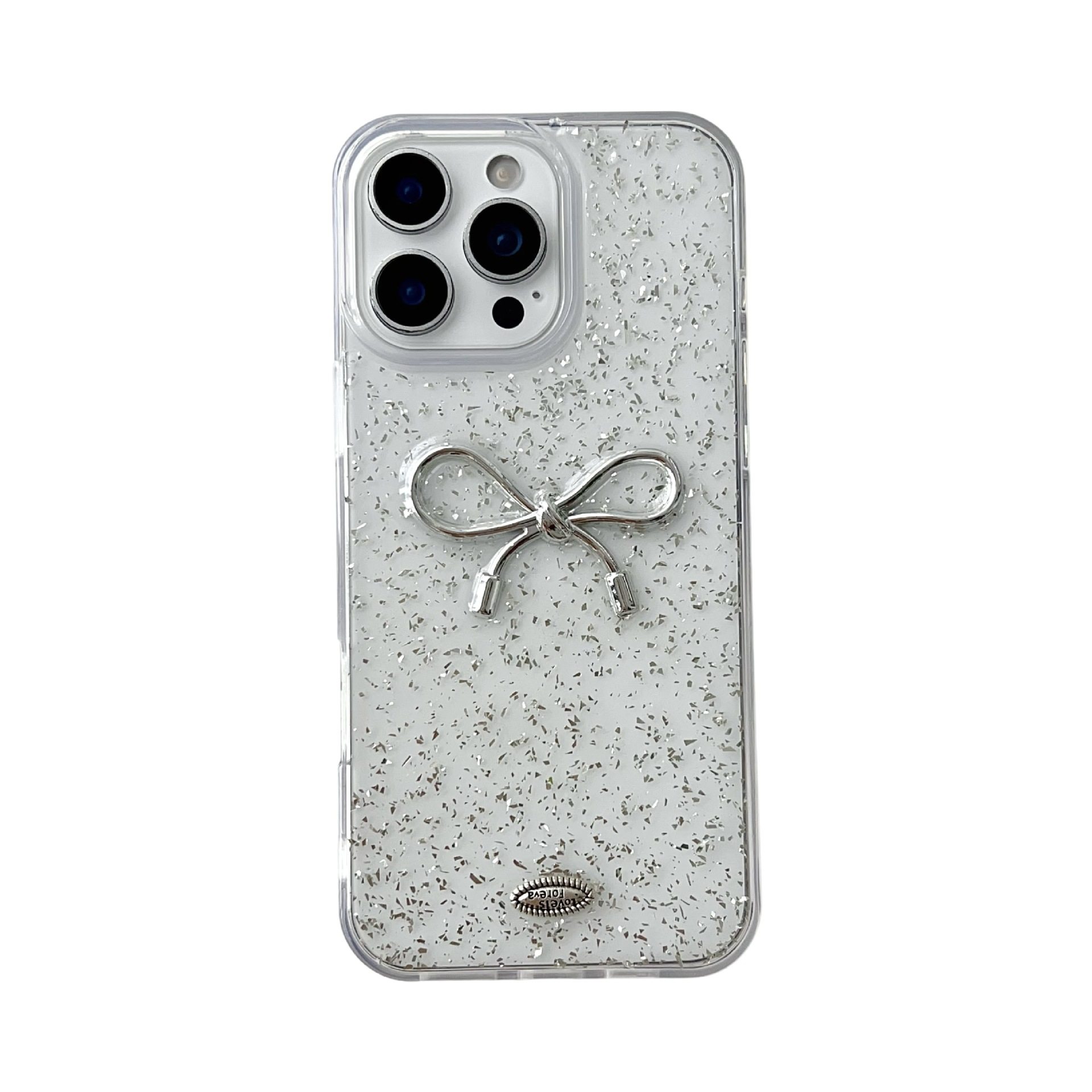 Suitable for Apple 17 Pro Max Epoxy Phone Case iPhone 16 Bowknot Transparent 13/14 Protective Case Internet Celebrity