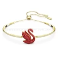 Swan red swan gold bracelet