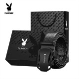 Мужской ремень Playboy с автоматической пряжкой, повседневный деловой трендовый ремень для молодежи, дикая высококачественная подарочная коробка, брючный ремень