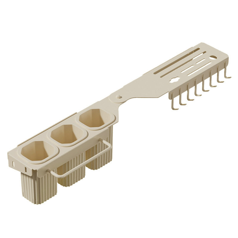Kitchen Punch-Free Wall-Mounted Knife Holder, Foldable Storage Rack, Rotatable Chopstick Holder, Knife and Kitchen Knife Storage Rack