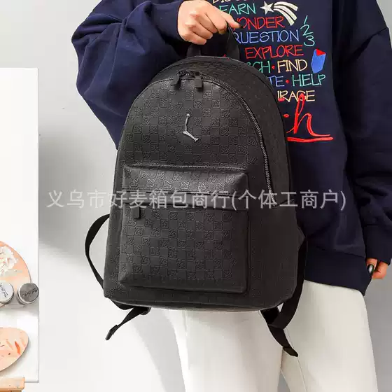 Cross-border New Fashion Brand Backpack American Checkerboard Campus Student Schoolbag Simple Work Daily Commuter Backpack