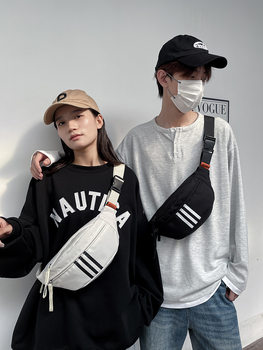 Ins Casual Chest Bag Men's Crossbody Bag Girls Sports Versatile Shoulder Small Backpack Lightweight Mobile Phone Waist Bag Portable