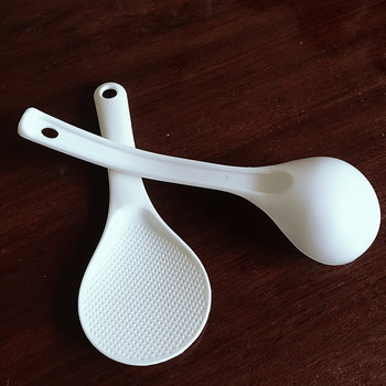 Thickened food grade plastic white spoon rice spoon household restaurant Rice Spoon buffet spoon public spoon