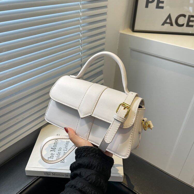 2024新款时尚单肩包潮流百搭通勤斜挎包质感洋气包包女手提小方包